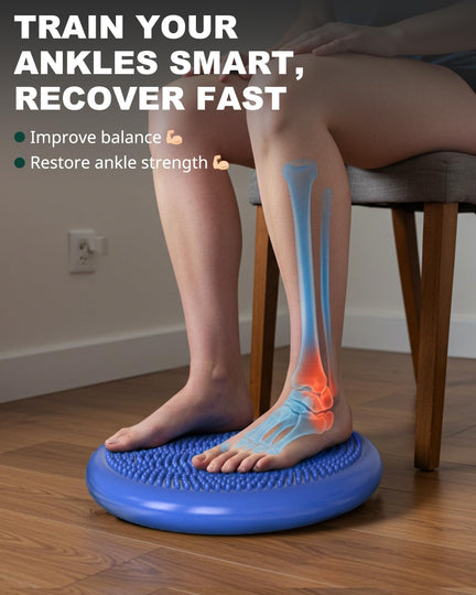 Trideer Glossy Inflated Wobble Cushion - 13.4 Inch for Sensory Kids, Office & Yoga