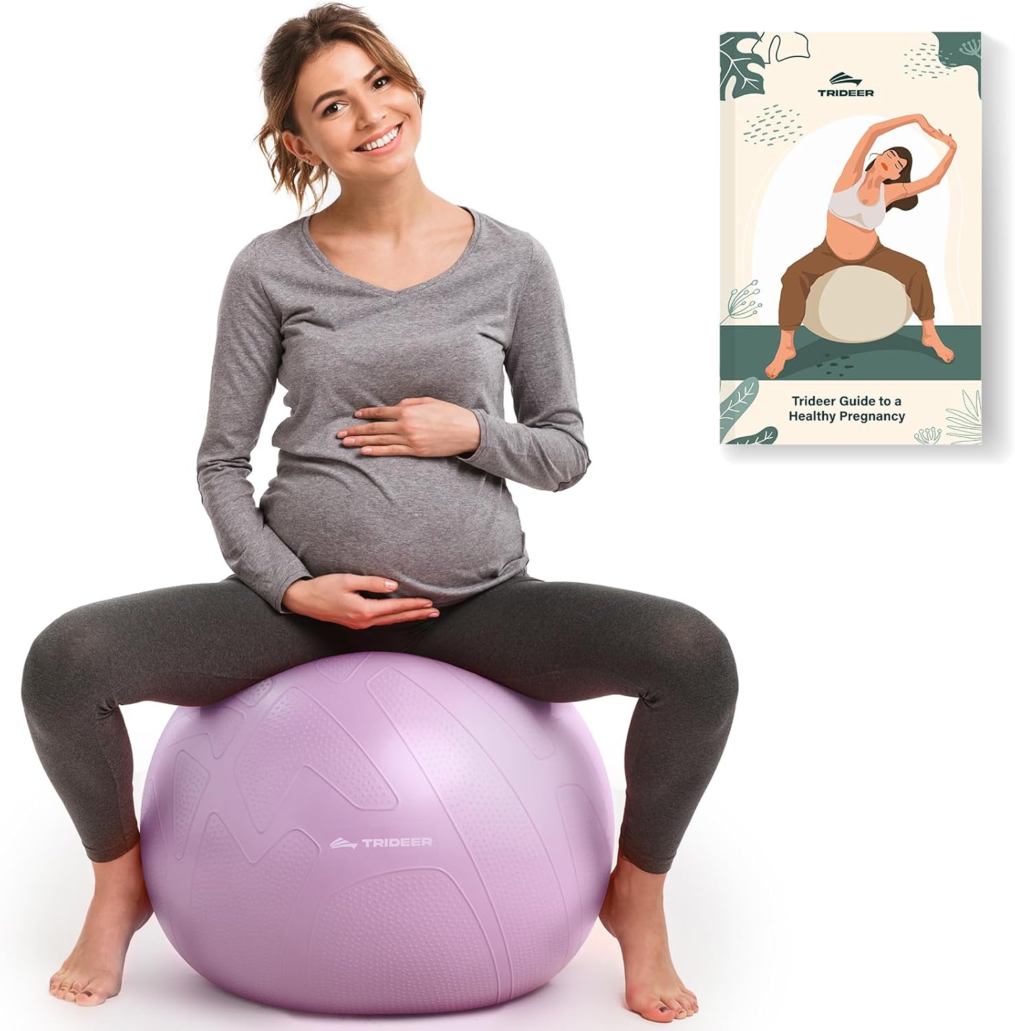 Purple pregnancy ball 65cm for labor preparation