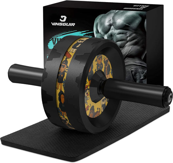 Ab Roller Double Wheel - Vinsguir Professional Core Equipment with Pad
