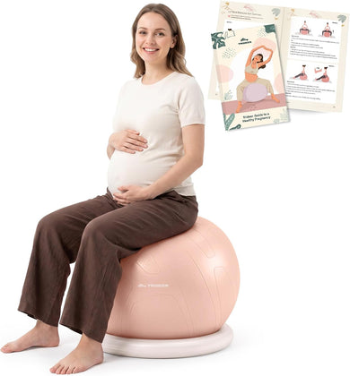 Trideer Exercise Ball Chair – Pregnancy Ball Chair for Office, Pregnancy & Home