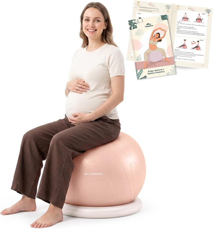 Trideer Exercise Ball Chair – Pregnancy Ball Chair for Office, Pregnancy & Home