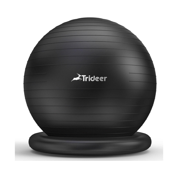 Trideer Anti-Burst Exercise Ball Chair - 65-75cm for Office & Home with Base & Pump