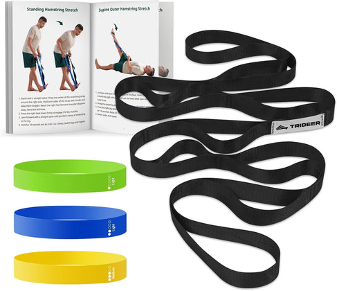 Trideer Premium Stretching Strap - 3PCS Resistance Bands Set for Yoga & Physical Therapy