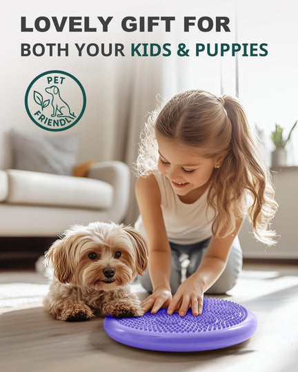 Trideer Glossy Inflated Wobble Cushion - 13.4 Inch for Sensory Kids, Office & Yoga