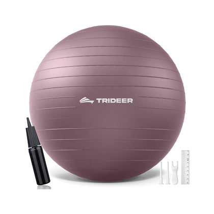 Trideer anti-burst exercise ball 65cm with quick pump for yoga and fitness
