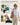 Mature woman demonstrating wall squats and seated side stretches with a green Trideer exercise ball.