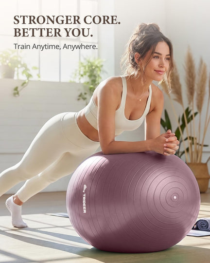 Exercise ball workout for abs and core training with stability ball