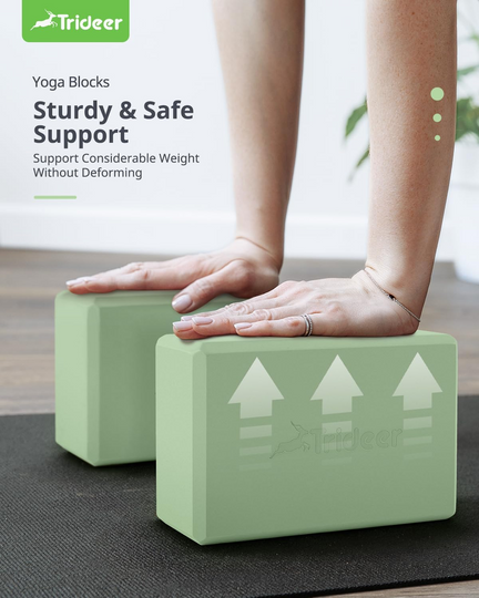 Yoga blocks 2 pack supporting yoga pose alignment