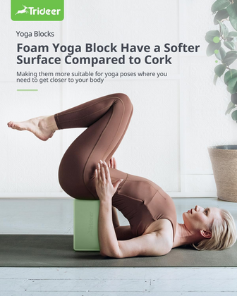 Non-slip surface yoga blocks for stability