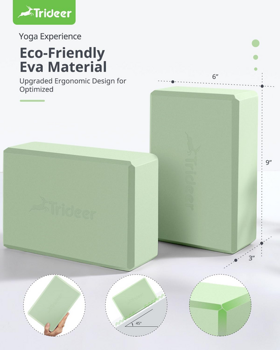 Trideer yoga blocks dimensions and specifications