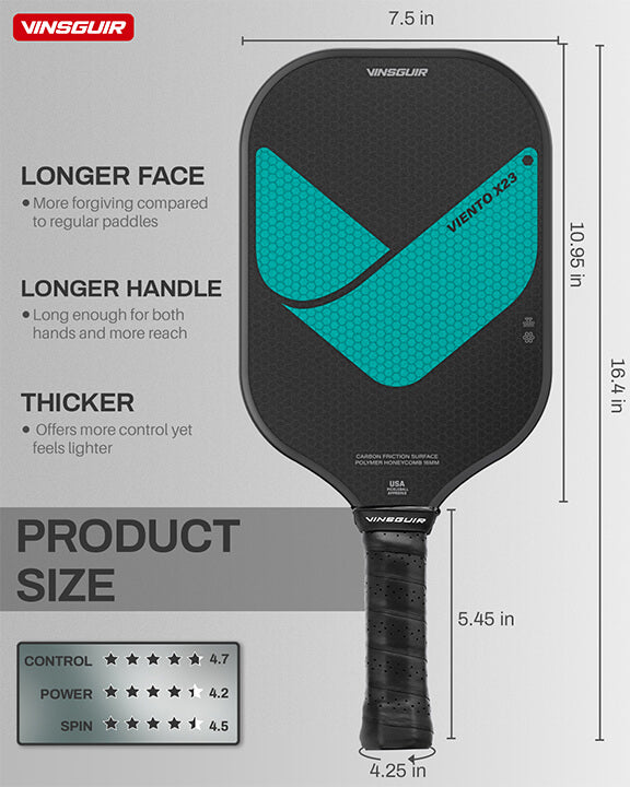 Vinsguir Professional Graphite Pickleball Paddles for Pros Use – Trideer