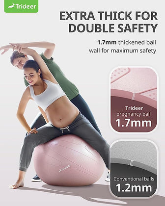 Woman doing prenatal exercises on birthing ball