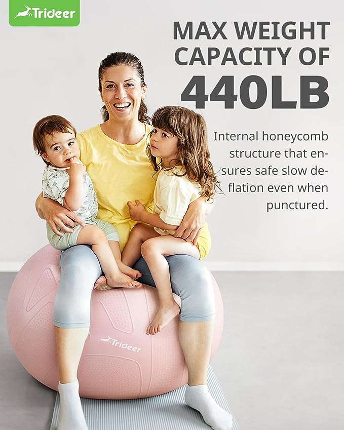 Trideer Pregnancy Ball Extra Thick Anti Burst Birthing Ball Designed for Prenatal & Postnatal Women