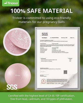 Pregnancy ball safe material certification