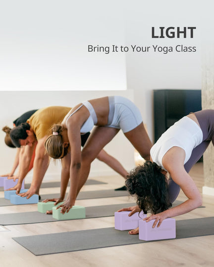 Trideer Yoga Starter Kit - Stretching Strap + 2 Yoga Blocks Bundle