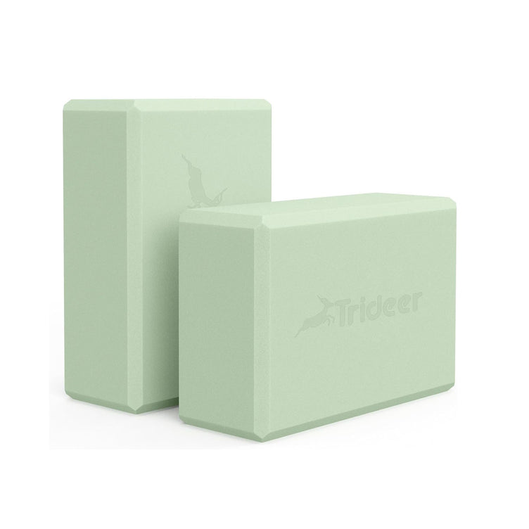 Trideer High Density Foam Yoga Blocks - 2 Pack for Yoga & Stretching Practice