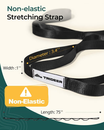 Trideer Premium Stretching Strap - 3PCS Resistance Bands Set for Yoga & Physical Therapy