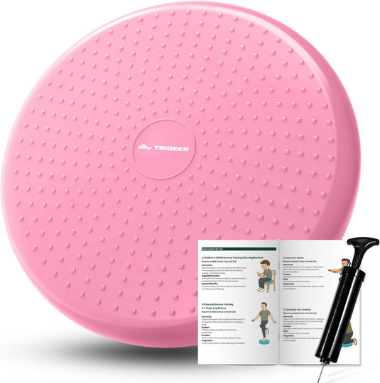 Trideer Glossy Inflated Wobble Cushion - 13.4 Inch for Sensory Kids, Office & Yoga