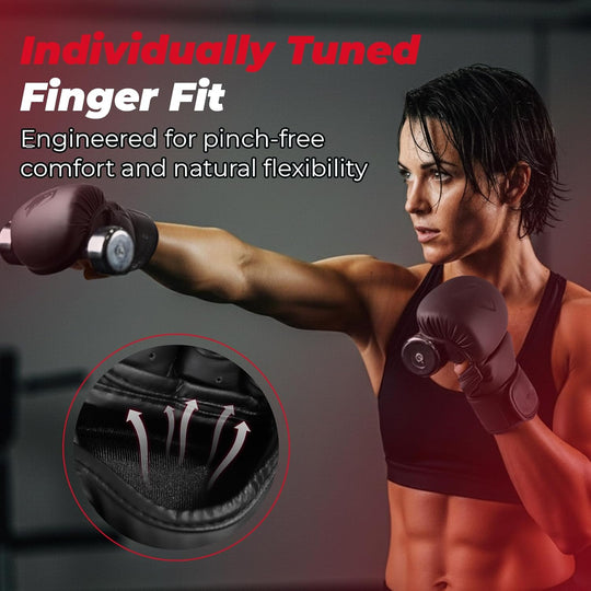 LIBERLUPUS MMA Gloves for Men – Punching Bag Gloves for Men, Open Palm Training Gloves for MMA Sparring, Kickboxing, Muay Thai, Youth Self-Defense, Durable Synthetic Leather with Wrist Support