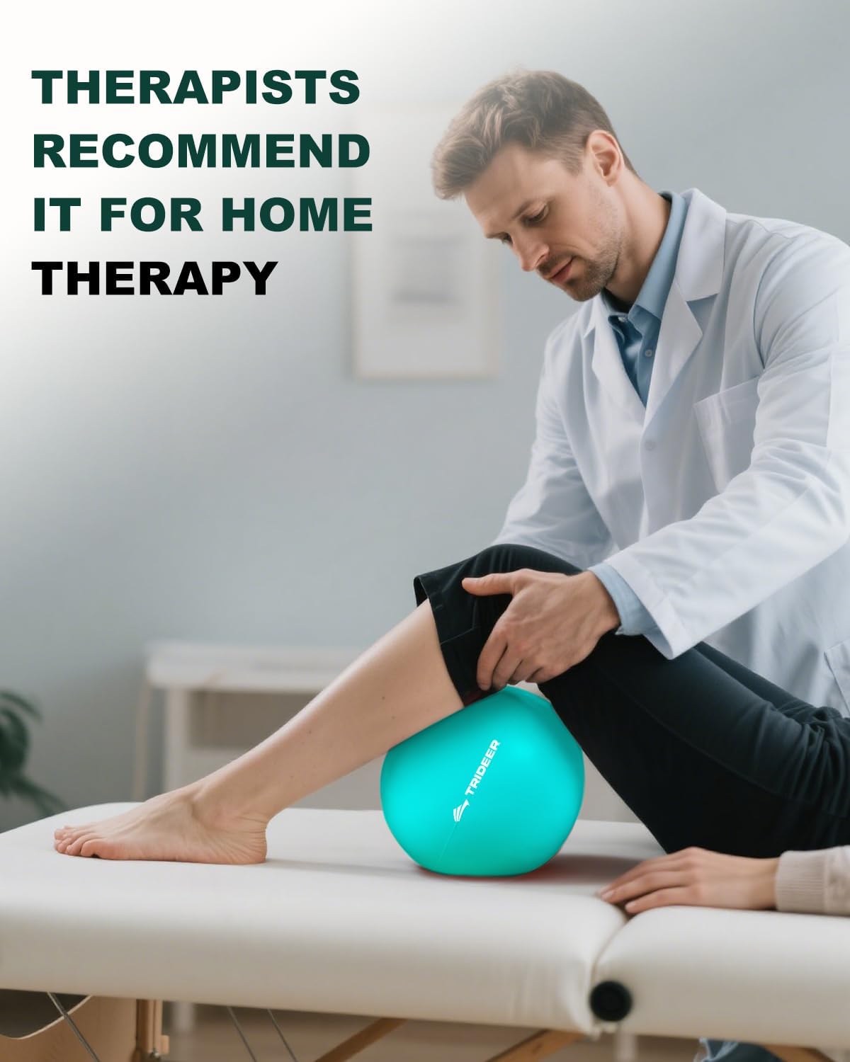 Trideer 9 inch Pilates Ball Physical Therapy Ball & Stretching Strap