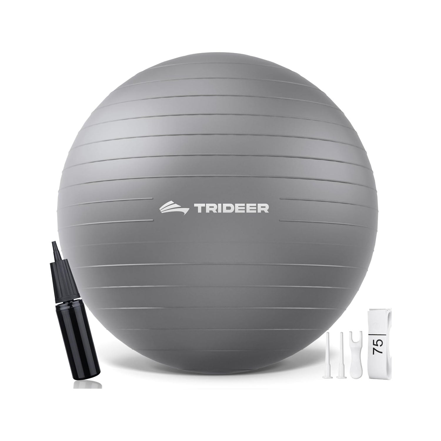 Trideer anti-burst exercise ball gray