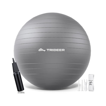 Trideer anti-burst exercise ball gray