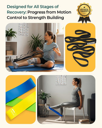 Trideer Premium Stretching Strap - 3PCS Resistance Bands Set for Yoga & Physical Therapy