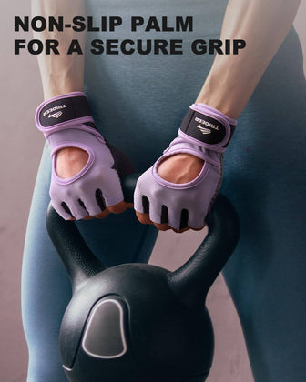 Workout gloves anti-slip silicone grip zones for barbell training