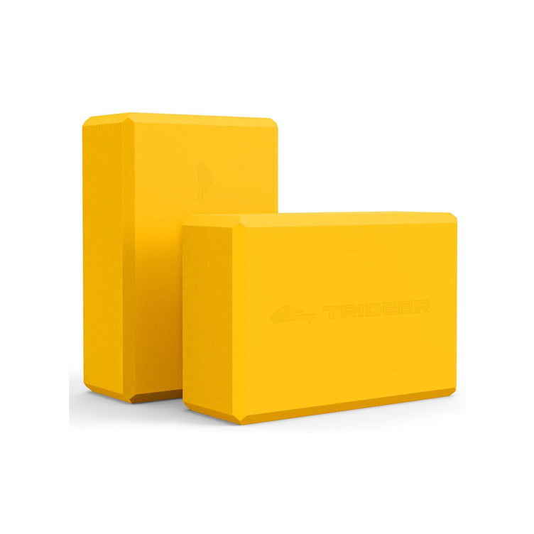 Trideer High Density Foam Yoga Blocks - 2 Pack for Yoga & Stretching Practice