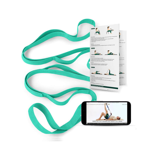 Trideer yoga stretching strap available in multiple colors including purple and blue