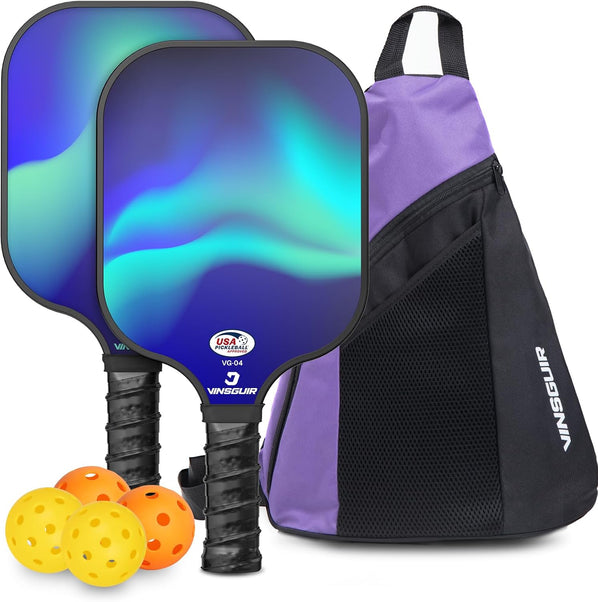 Vinsguir Fiberglass Pickleball Paddles Set