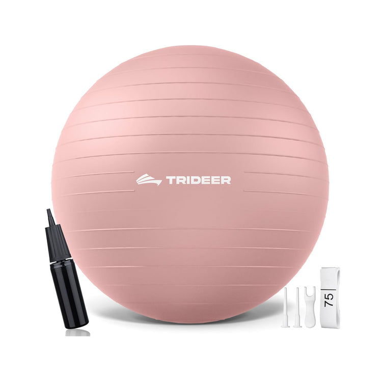 Trideer anti-burst exercise ball blush dawn pink
