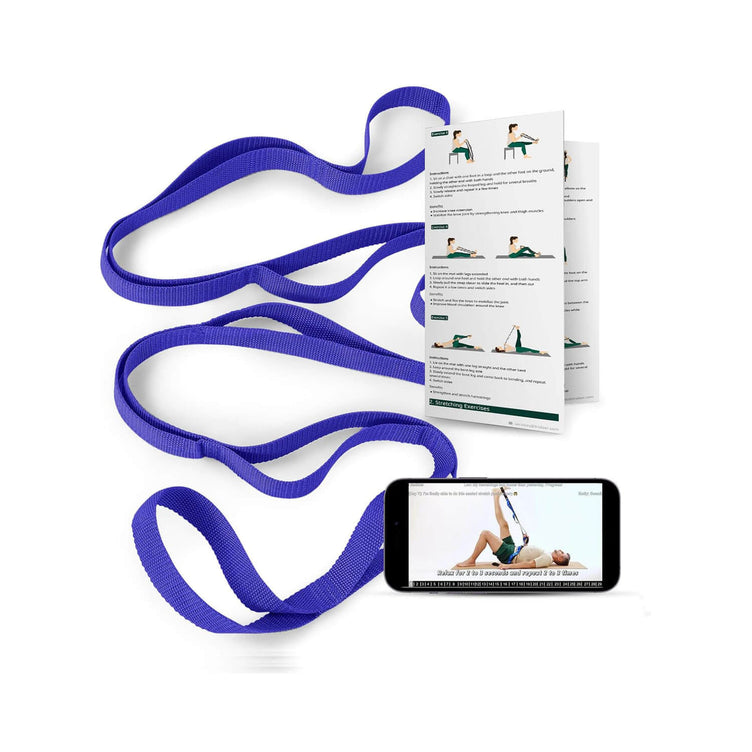 Trideer 10-loop yoga strap for Pilates ballet and gymnastics flexibility training