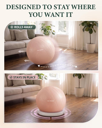Trideer Exercise Ball Chair – Pregnancy Ball Chair for Office, Pregnancy & Home