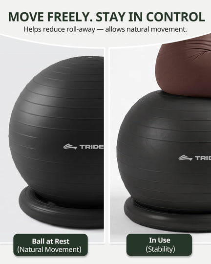 Exercise ball office chair 65cm with stability ring base