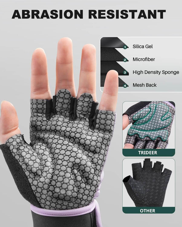 Weight training gloves breathable design for comfortable workout