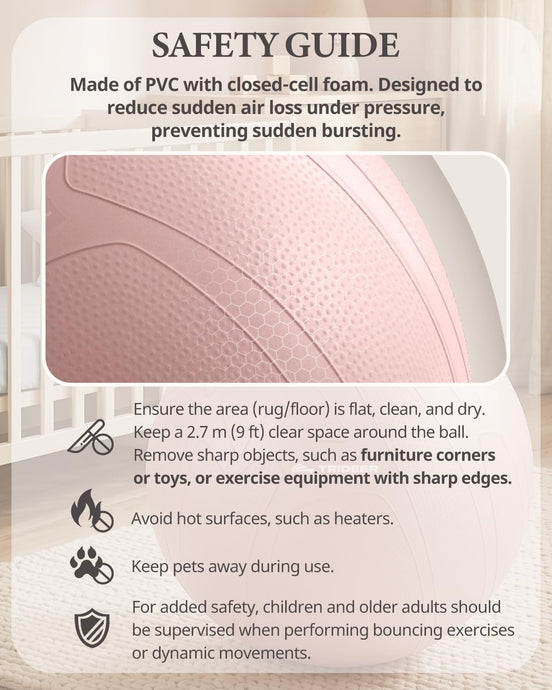 Trideer Exercise Ball Chair – Pregnancy Ball Chair for Office, Pregnancy & Home
