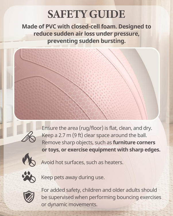 Trideer Exercise Ball Chair – Pregnancy Ball Chair for Office, Pregnancy & Home