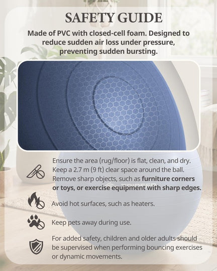 Safety guidelines for using the Trideer exercise ball