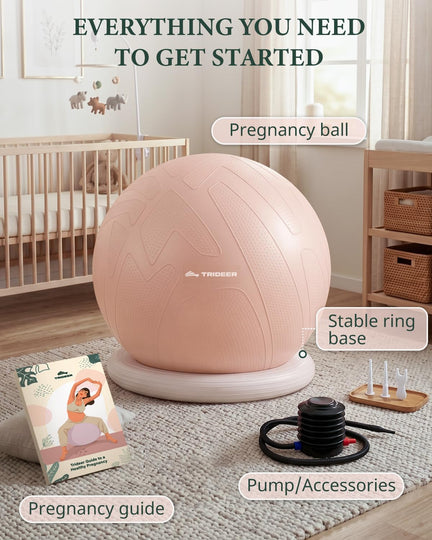 Trideer Exercise Ball Chair – Pregnancy Ball Chair for Office, Pregnancy & Home