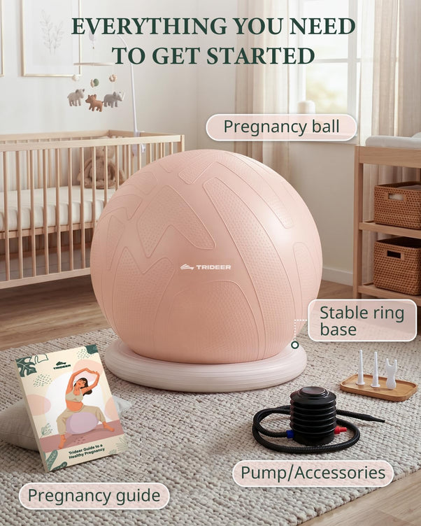 Trideer Exercise Ball Chair – Pregnancy Ball Chair for Office, Pregnancy & Home