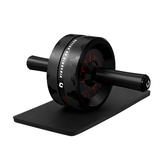 Vinsguir double wheel ab roller with knee pad for advanced core workout