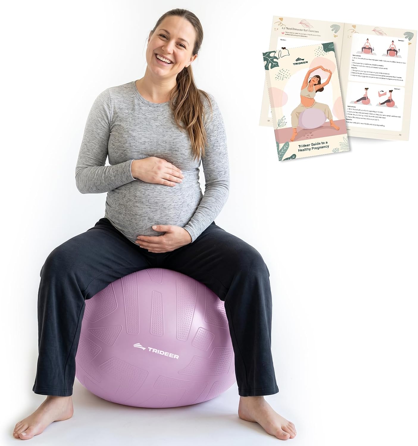 Purple pregnancy ball 65cm for labor preparation