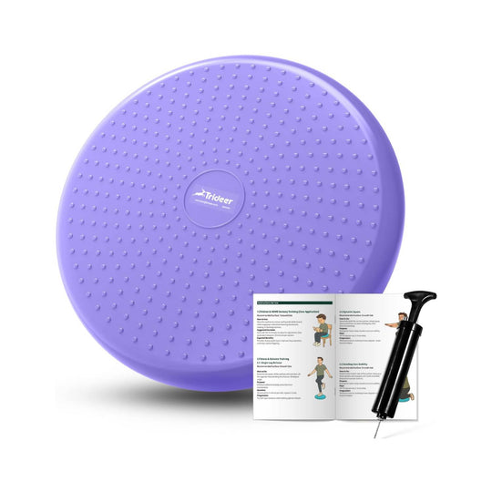 Trideer Glossy Inflated Wobble Cushion - 13.4 Inch for Sensory Kids, Office & Yoga