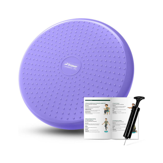 Trideer Glossy Inflated Wobble Cushion - 13.4 Inch for Sensory Kids, Office & Yoga