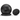 Black Ball Chair + Black Wobble Cushion - Front View