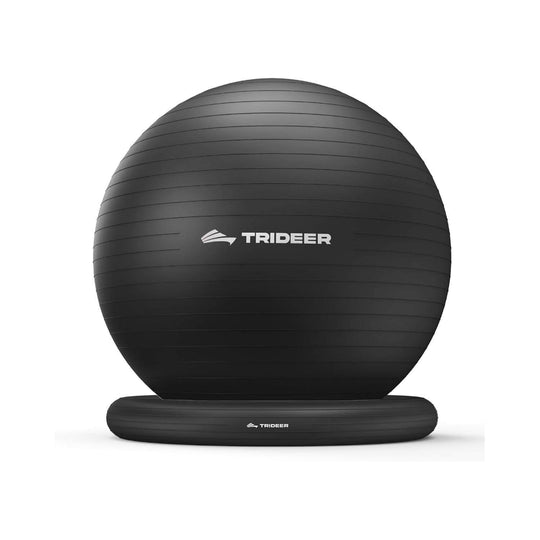 Exercise ball chair with stability base for office desk