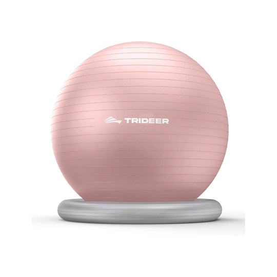 Exercise ball office chair with anti-burst design and stability ring