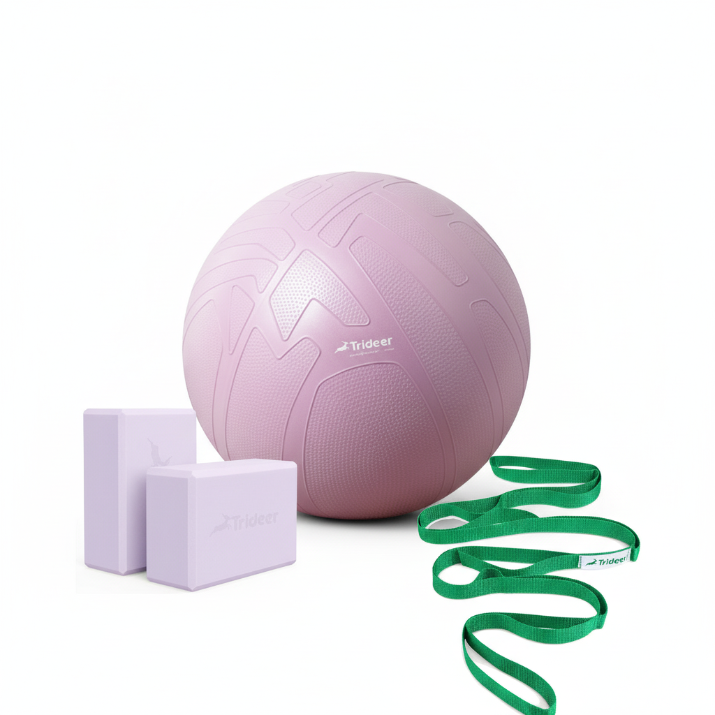 Pregnancy Bundle - Birthing Ball, Yoga Blocks & Stretching Strap
