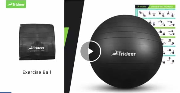 Trideer exercise ball product packaging and quality certification